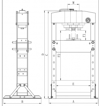 06-1718 Bernardo Pneumatische Werkstattpressen PWK 75 F