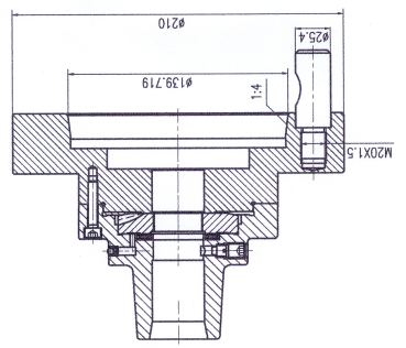 22-1092 Bernardo Zubehör für Drehmaschinen Spannzangenfutter 5C mit Aufnahme für Profi(-center) 700 Serie