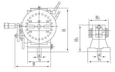 27-1045 Bernardo Rundtische / Schwenktische / Kreuztische Halbuniversal-Teilkopf BS-0