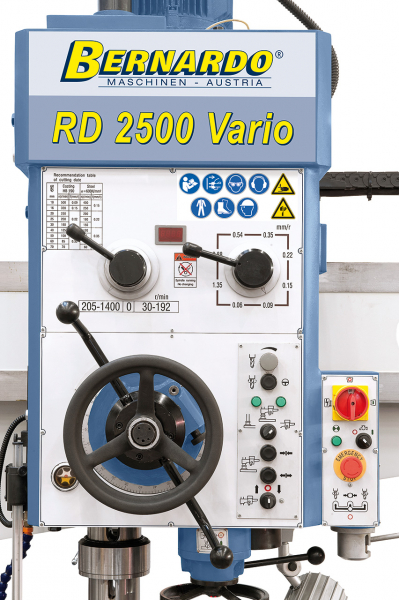 01-1336XL Bernardo Radial- und Schnellradialbohrmaschinen RD 2500 Vario