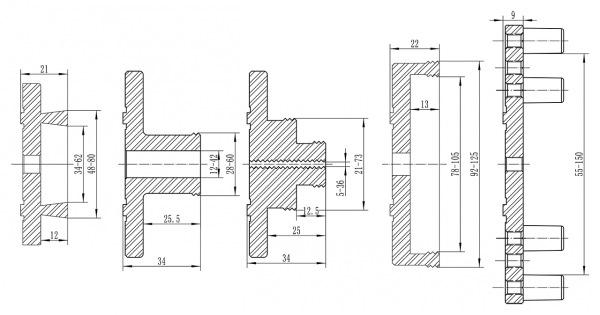 10-5063 Bernardo Holz Spannfutter-Set Premium M 95