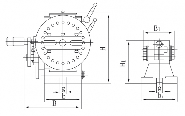 27-1045 Bernardo Rundtische / Schwenktische / Kreuztische Halbuniversal-Teilkopf BS-0